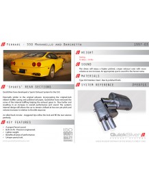 Silencieux arrière Inox QuickSilver Sport pour Ferrari 550 (1997-2003)