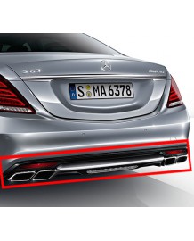 Diffuseur arrière avec sorties d'echappement AMG pour Mercedes Classe S (W222) Pack AMG