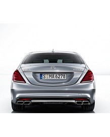 Diffuseur arrière avec sorties d'echappement AMG pour Mercedes Classe S (W222) Pack AMG