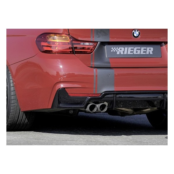 Diffuseur arrière Rieger 2 sorties à gauche pour Bmw Série 4 (F32/33/36) Pack M