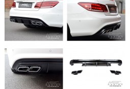 Diffuseur arrière + embouts échappement MEC DESIGN pour Mercedes Classe E (C207) Pack AMG (-2013)