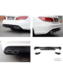 Diffuseur arrière + embouts échappement MEC DESIGN pour Mercedes Classe E (C207) Pack AMG (-2013)