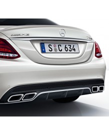 Diffuseur arrière + embouts échappements C63 AMG pour Mercedes Classe C (W205) Pack AMG