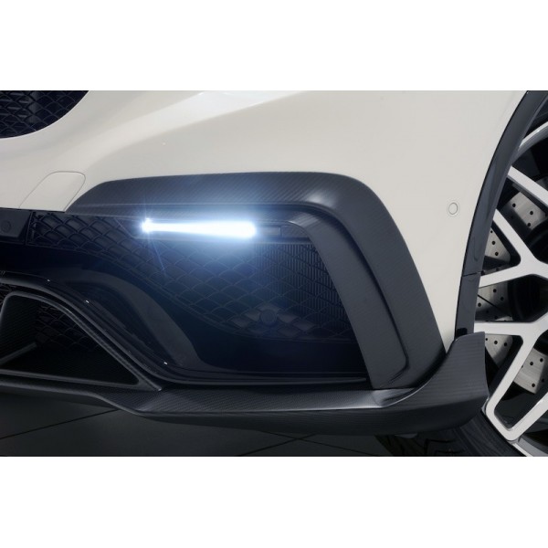 Extensions de pare-chocs avant en Carbone avec feux de jour à LED BRABUS pour Mercedes GLE 63 AMG Coupé (C292)