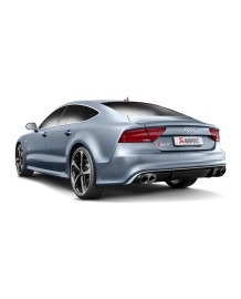 Ligne d'échappement Cat-Back Akrapovic en Titane pour Audi RS7 Sportback (C7)(2013-)