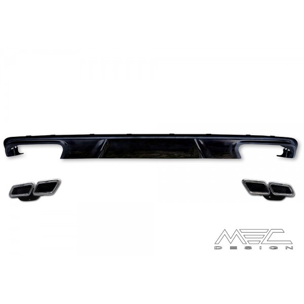 Diffuseur arrière MEC DESIGN + embouts échappement AMG pour Mercedes Classe E (W212) Pack AMG (-03/2013)