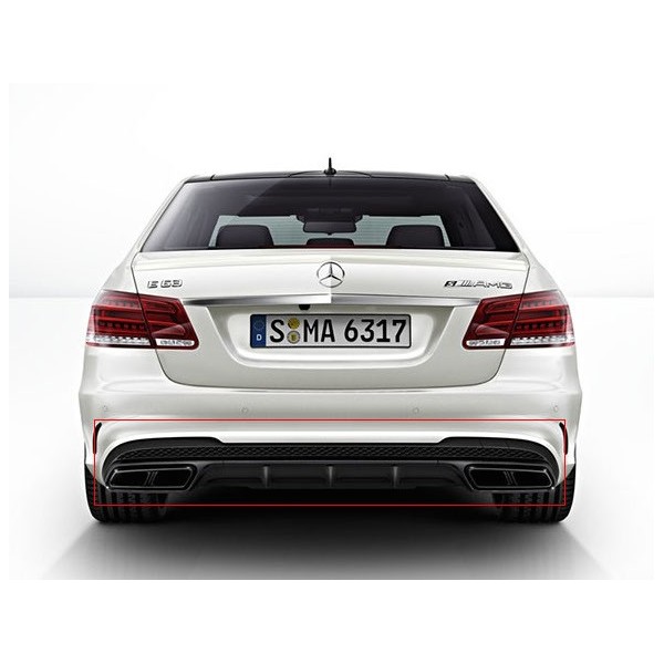 Diffuseur arrière + embouts échappements E63 AMG pour Mercedes Classe E Pack AMG (W212 2013-)