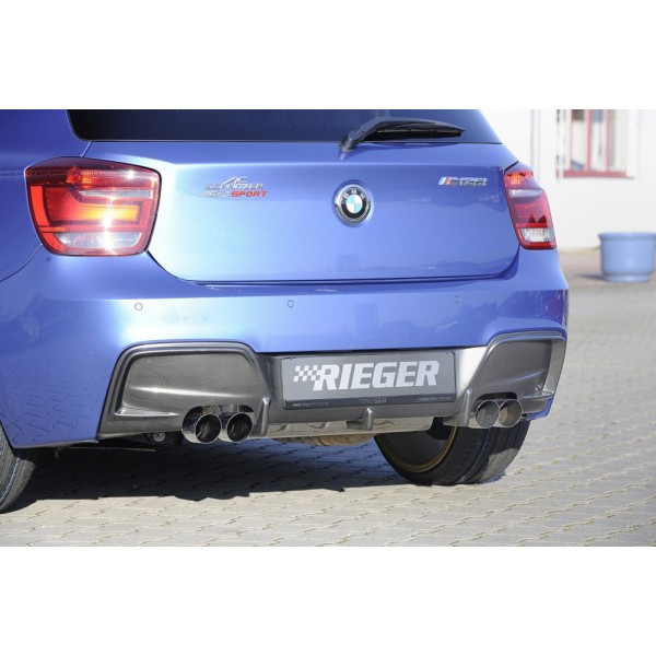 Diffuseur arrière Rieger 4 sorties pour Bmw Série 1 (F20/21) Pack M (09/2011-03/2015)