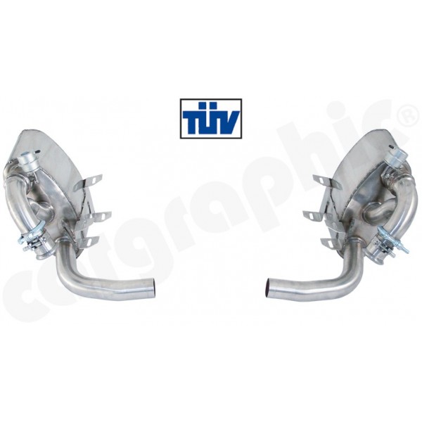 Echappement sport Inox à valves CARGRAPHIC pour Porsche 996 3,4 / 3,6