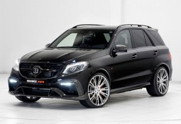 Extensions de pare-chocs avant en Carbone avec feux de jour à LED BRABUS pour Mercedes GLE 63 AMG (W166)