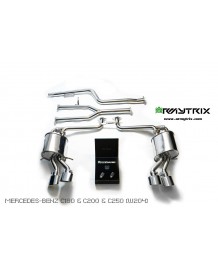 Ligne d'échappement inox Cat-Back ARMYTRIX à valves pour Mercedes Classe C180 / C200/ C250 (W/S/C204) (2011-2014)