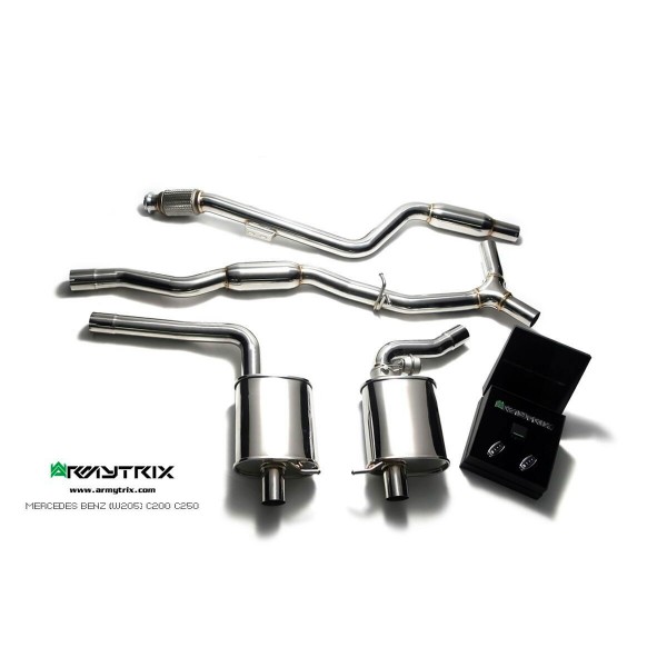 Ligne d'échappement inox Cat-Back ARMYTRIX à valves pour Mercedes Classe C200 / C250 / C300 (W/S/C205) 2WD/ 4 Matic (2014-)