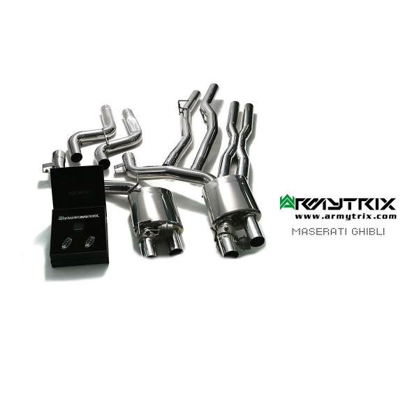 Ligne d'échappement inox Cat-Back ARMYTRIX à valves Maserati Ghibli / Ghibli S (M157) (2013-)