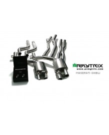 Ligne d'échappement inox Cat-Back ARMYTRIX à valves Maserati Ghibli / Ghibli S (M157) (2013-)