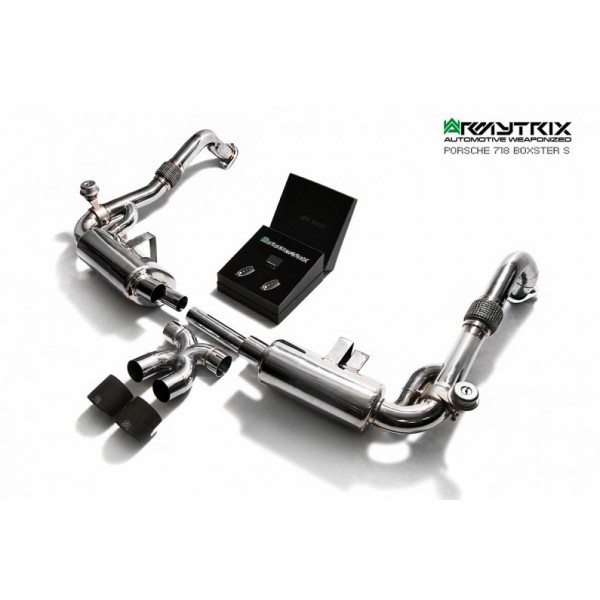 Ligne d'échappement inox Cat-Back ARMYTRIX à valves Porsche Cayman 2,0T / 2,5 T / Cayman S (718) (2016)