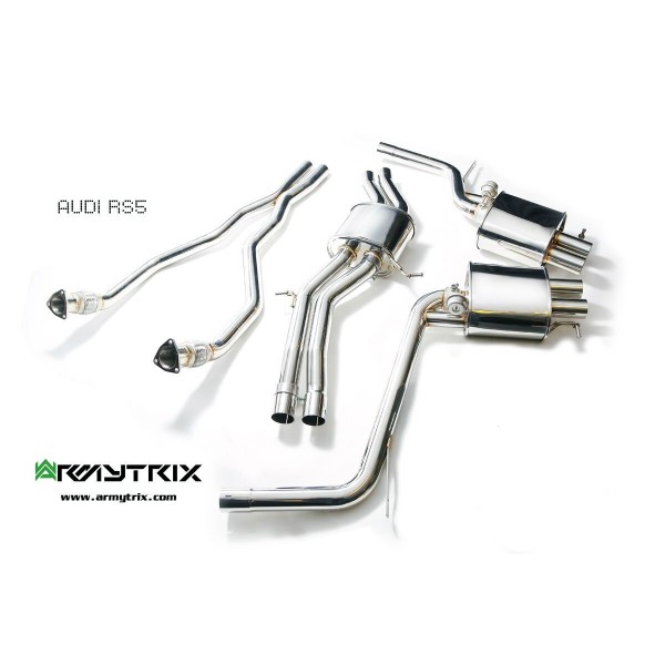 Ligne d'échappement sport Cat-Back inox ARMYTRIX à valves pour Audi RS5 (B8) (2010-2015)