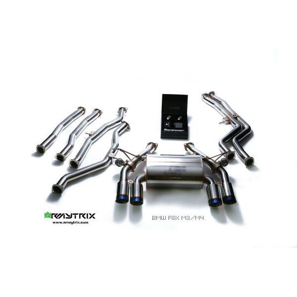 Ligne d'échappement Cat-Back inox ARMYTRIX à valves pour BMW M3 (F80) (2014-)