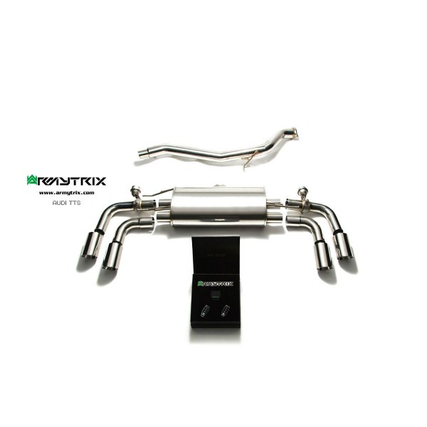 Ligne d'échappement Cat-Back inox ARMYTRIX à valves pour Audi TTS (8J) (2008-2014)