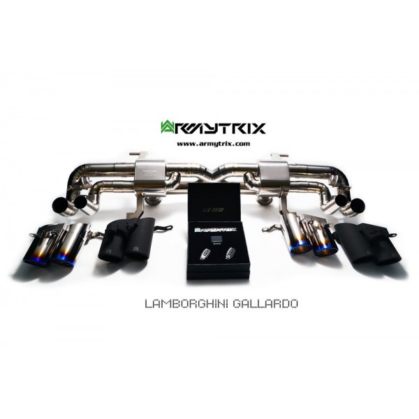 Ligne d'échappement Cat-Back Titane ARMYTRIX à valves pour Lamborghini Gallardo LP550-2 / LP560-4 / LP570-4 (2007-2013)