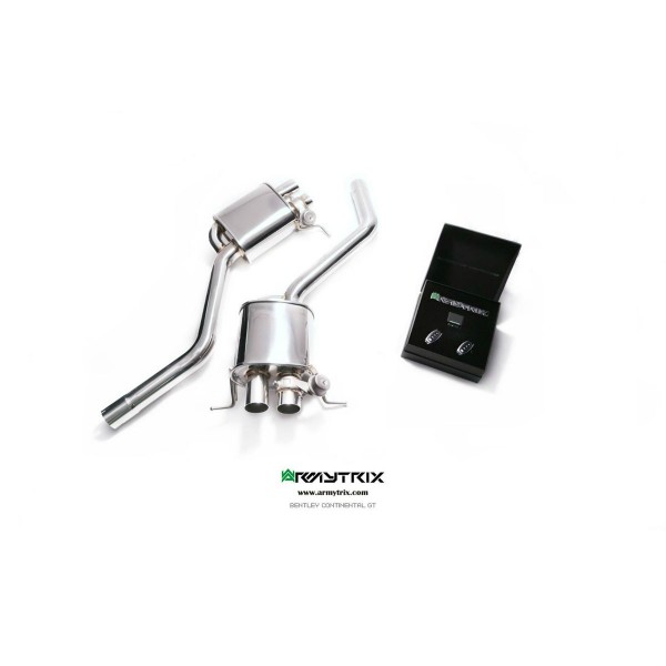 Silencieux d'échappement sport inox ARMYTRIX à valves pour Bentley Continental GT SPEED (2012-)