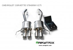 Silencieux d'échappement inox ARMYTRIX à valves pour Corvette STINGRAY / GRANS SPORT (C7) (2014-)