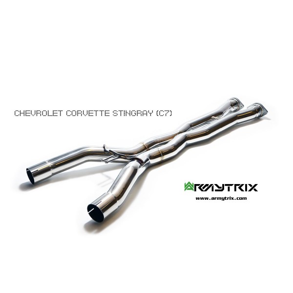 X-pipe inox ARMYTRIX pour Corvette STINGRAY / GRANS SPORT (C7) (2014-)