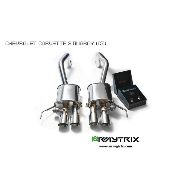 Silencieux d'échappement inox ARMYTRIX à valves pour Corvette Z06 (C7) (2014-)