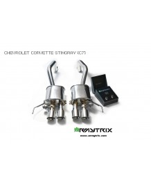Silencieux d'échappement inox ARMYTRIX à valves pour Corvette Z06 (C7) (2014-)