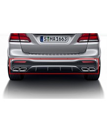 Diffuseur arrière + embouts échappements GLE 63 AMG pour Mercedes GLE W166 Pack AMG