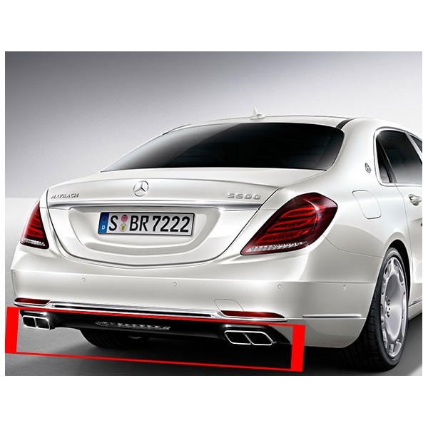 Diffuseur arrière + embouts échappements S63 AMG pour Mercedes Classe S W222 SANS Pack AMG