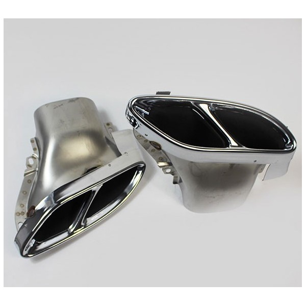 Embouts d'échappement chrome GLC43 AMG pour Mercedes GLC X253 (2015-) Pack AMG