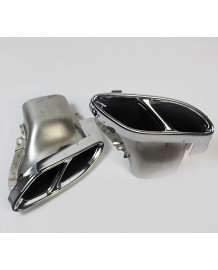 Embouts d'échappement chrome GLC43 AMG pour Mercedes GLC X253 (2015-) Pack AMG