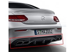 Diffuseur arrière + embouts échappements Black C63 AMG pour Mercedes Classe C Coupé (C/A205) Pack AMG