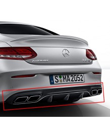 Diffuseur arrière + embouts échappements Black C63 AMG pour Mercedes Classe C Coupé (C/A205) Pack AMG