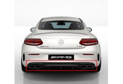 Diffuseur arrière + embouts échappements Black C63 AMG pour Mercedes Classe C Coupé (C/A205) Pack AMG