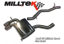 Ligne d'échappement Cat-Back MILLTEK Sport pour AUDI S3 2,0T (3P) Quattro 8P (2006-2012)