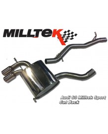 Ligne d'échappement Cat-Back MILLTEK Sport pour AUDI S3 2,0T (3P) Quattro 8P (2006-2012)