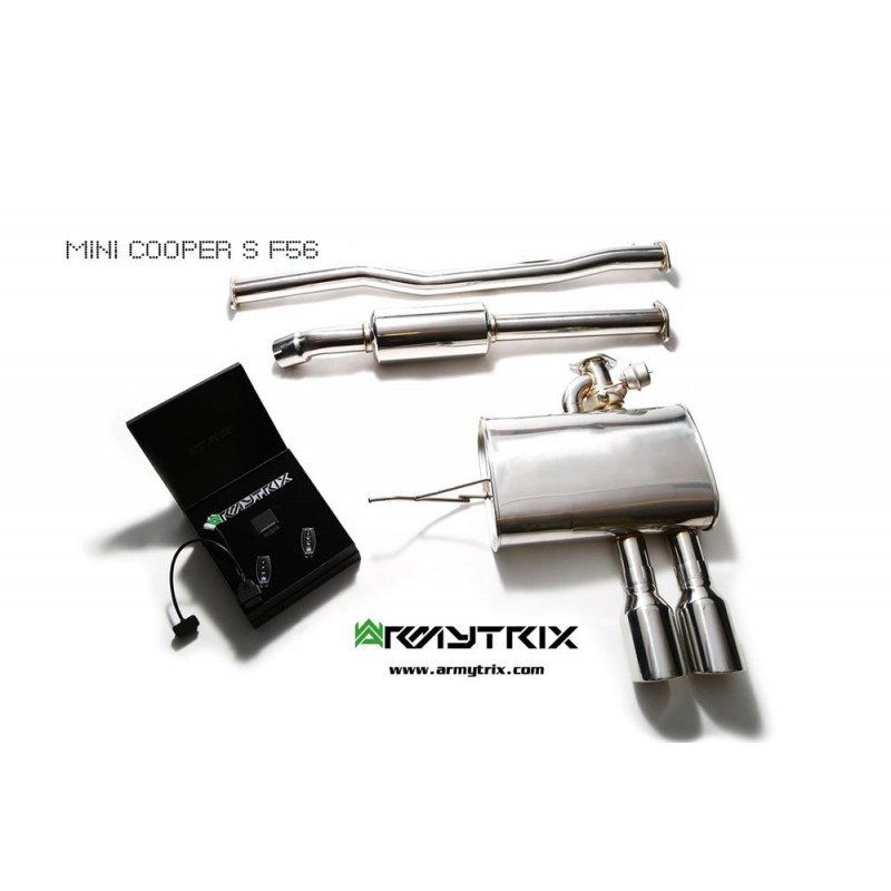 Echappement ARMYTRIX MINI Cooper S + JCW F56 Ligne Inox à Valves