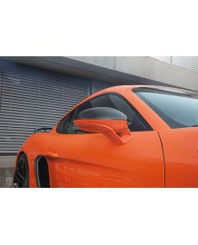 Coques rétroviseurs carbone TECHART pour Porsche 718 Boxster / Cayman + S + GTS + T + Spyder + GT4