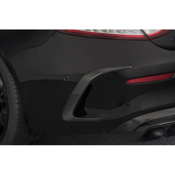 Extensions de pare-chocs arrière BRABUS en Carbone pour Mercedes Classe C63 AMG Coupé (C205)