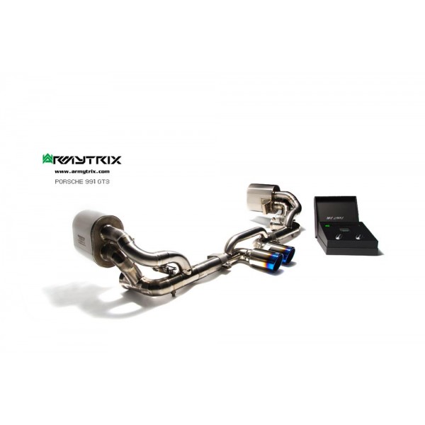 Ligne d'échappement sport Cat-Back inox ARMYTRIX à valves pour Porsche 997 GT3 (2006-2011)