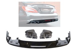 Diffuseur arrière MEC DESIGN + embouts échappement AMG pour Mercedes Classe CLS (C218) Pack AMG