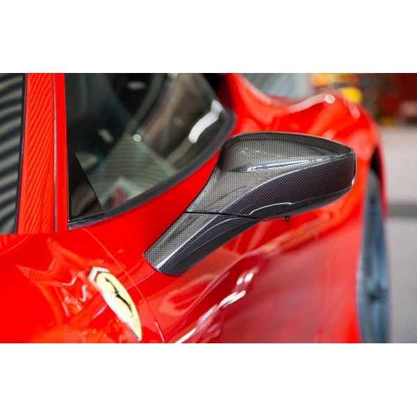 Coques de rétroviseurs Carbone CAPRISTO Ferrari 488 GTB / GTS 