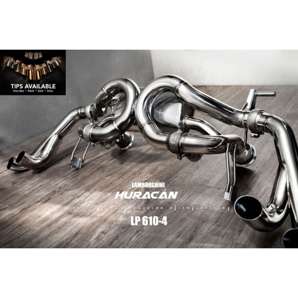 Echappement Fi EXHAUST Lamborghini Huracan LP610-4 (2014+) -Ligne Cat-Back à valves 