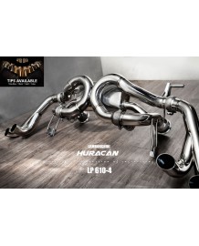 Echappement Fi EXHAUST Lamborghini Huracan LP610-4 (2014+) -Ligne Cat-Back à valves 