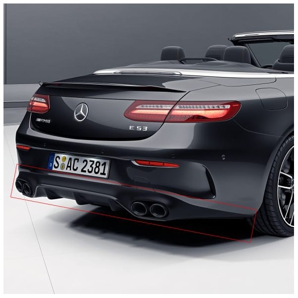Diffuseur + Embouts échappements E53 AMG pour Mercedes Classe E Coupé / Cabriolet (A/C238) Pack AMG (Version Black)