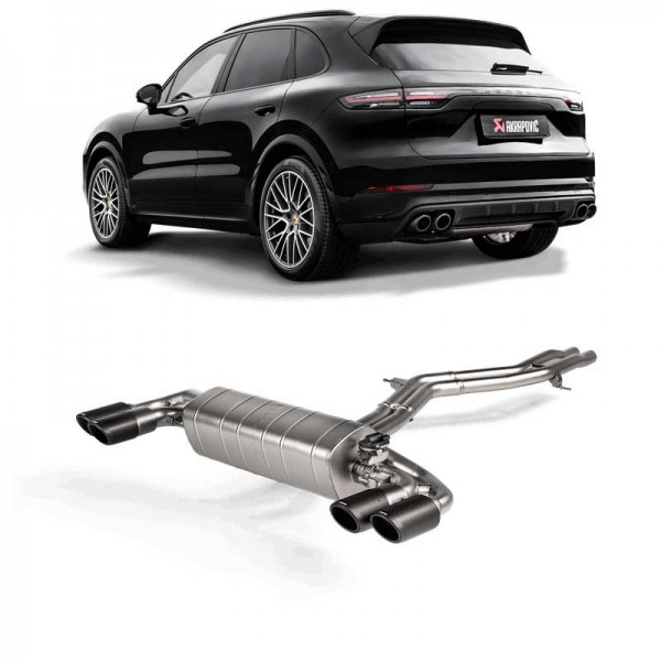 Echappement AKRAPOVIC Porsche Cayenne & E-Hybrid 3,0 V6 FAP (E3/536) (2018+)- Ligne Fap-Back à valves 