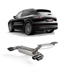 Echappement AKRAPOVIC Porsche Cayenne & E-Hybrid 3,0 V6 FAP (E3/536) (2018+)- Ligne Fap-Back à valves 