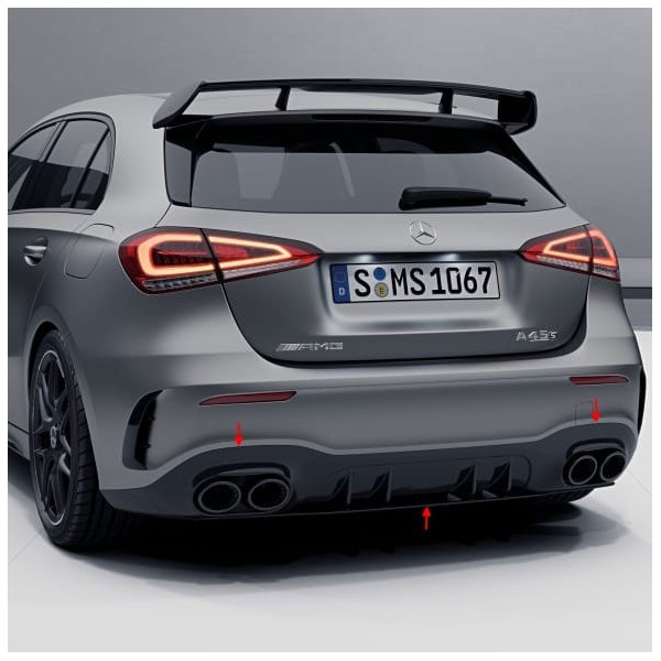 Diffuseur arrière + embouts échappements A45 S AMG Mercedes Classe A (W177) Pack AMG  