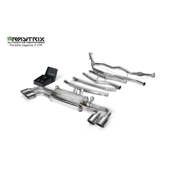 Echappement ARMYTRIX PORSCHE CAYENNE S 2,9 V6 (E3)(2018+)- Ligne Cat-Back à valves 